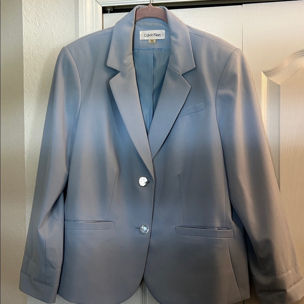 Calvin Klein Women's Light Blue Blazer